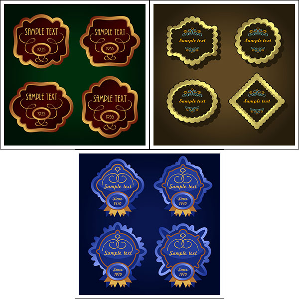 Vintage labels set (Cwer.ws)