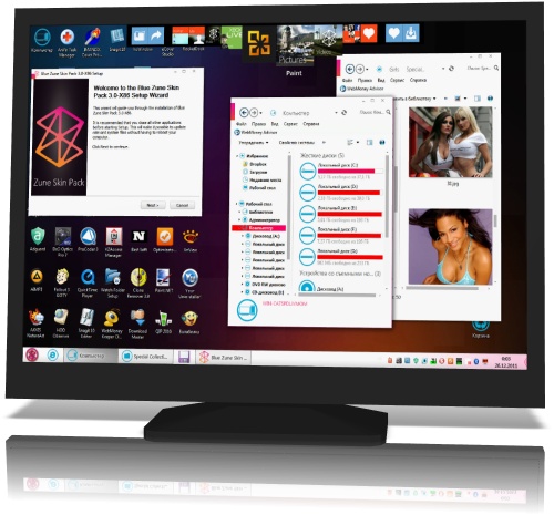 Blue Zune Skin Pack 3.0