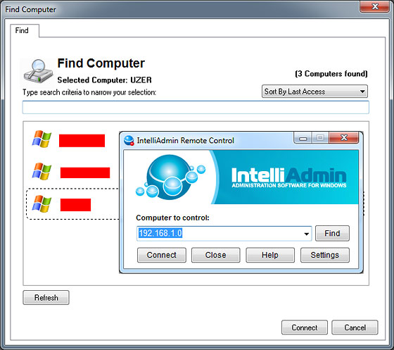 IntelliAdmin Remote Control