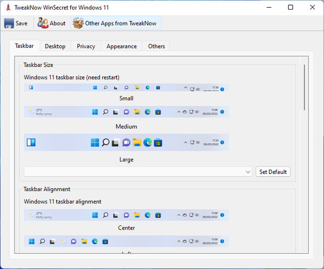 TweakNow WinSecret for Windows 11