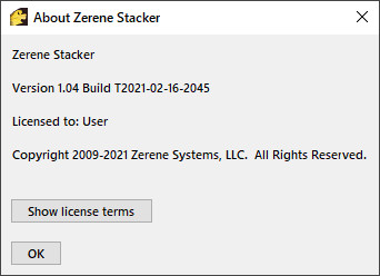 Zerene Stacker Professional 1.04 Build T202102162045