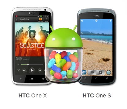 HTC One S HTC One X Android 4.1 Jelly Bean